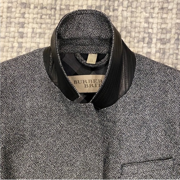 Burberry Brit Wool Tweed Coat Blazer, Quilted Lining, Gray, Women’s UK8/US6 - Picture 12 of 16